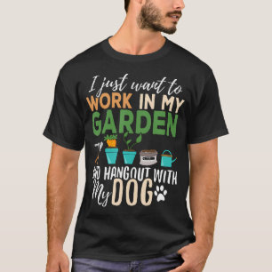 T-shirt Jardin Amoureux des chiens jardinier jardin animal