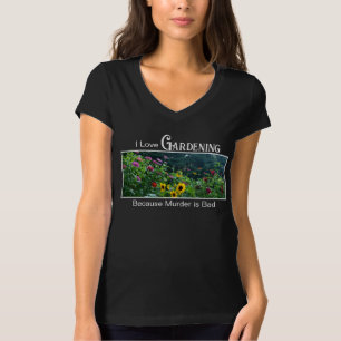 T-shirt Jardin amusant dire jardin fleuri marguerites cosm