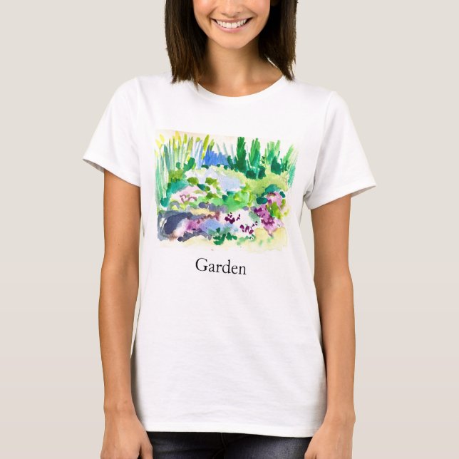T-shirt Jardin aquarelle (Devant)