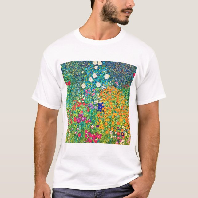 T-shirt Jardin aux fleurs, Gustav Klimt (Devant)