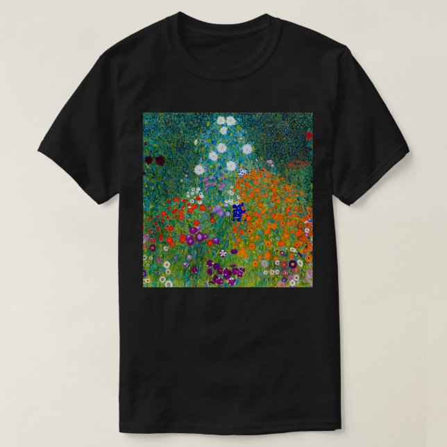 T-shirt Jardin aux fleurs Gustav Klimt  (Design devant)