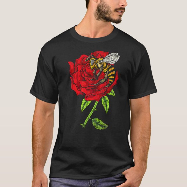 T-shirt Jardin Botanique Fleur Floraison Insecte Nature Ab (Devant)