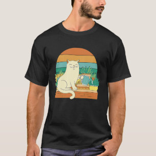T-shirt Jardin coloré Chat Plan réaliste d'arrosage de cha
