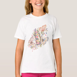 T-shirt Jardin d'anniversaire papillon pastel