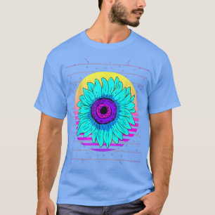 T-shirt Jardin d'art des années 90 Fleur Fleur Fleur Fleur