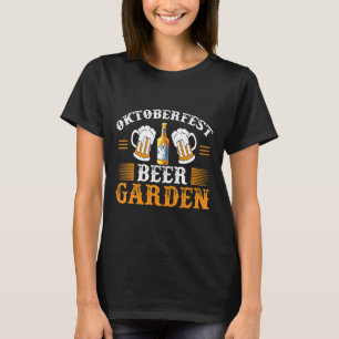 T-shirt Jardin de bière d'Oktoberfest avec bière et Bretze