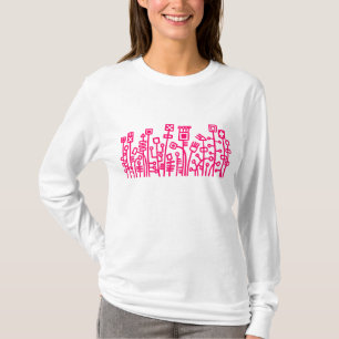 T-shirt Jardin de Cyber - rouge au néon