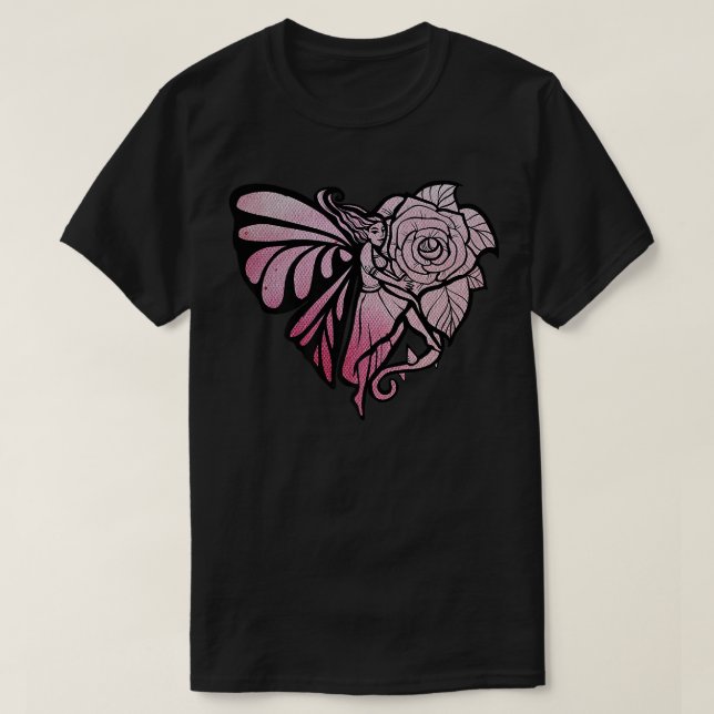 T-shirt Jardin de fée Rose rose (Design devant)