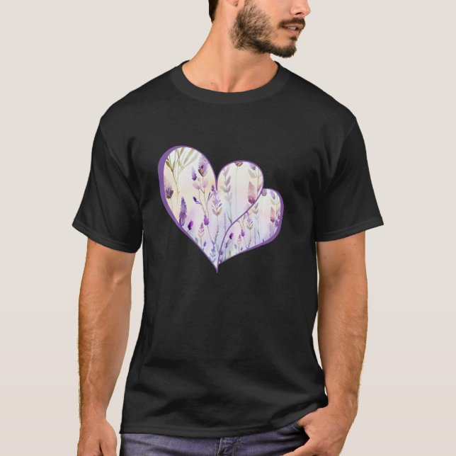 T-shirt Jardin de fleurs de lavande (Devant)