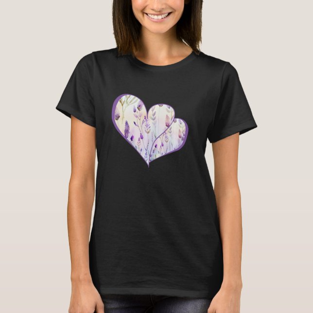 T-shirt Jardin de fleurs de lavande (Devant)