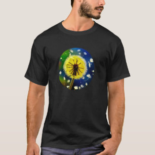 T-shirt Jardin de fleurs sauvages de pissenlit Symbole d'e