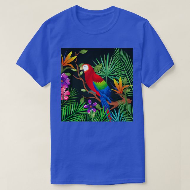 T-shirt jardin de perroquets (Design devant)