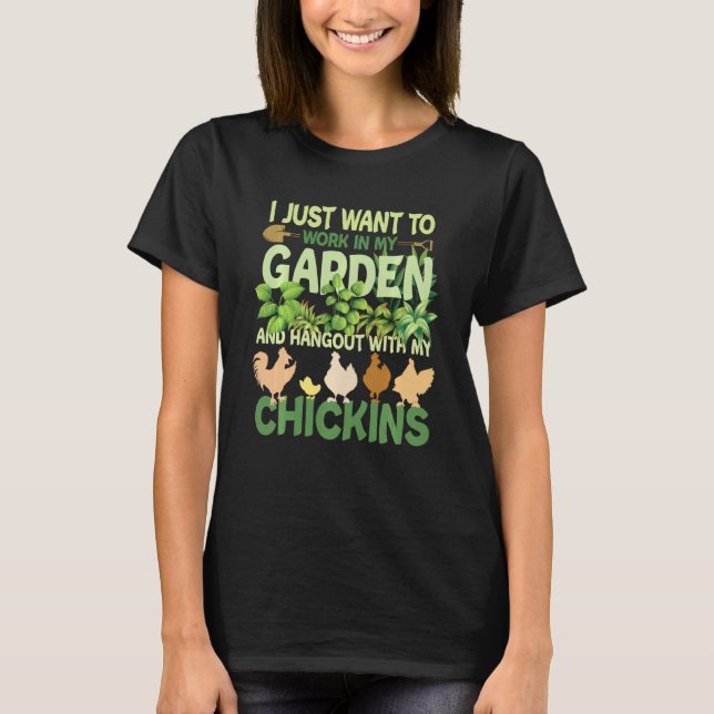 T-shirt Jardin De Poulet Drôle Jardinage Pour Hommes Femme (Devant)