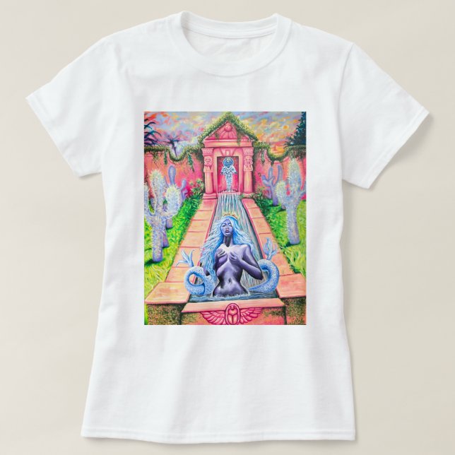 T-shirt Jardin de sirène par Nefertara (Design devant)