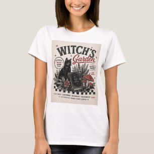 T-shirt Jardin de sorcière Halloween Rétro 