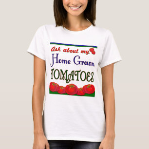 T-shirt Jardin de tomates cultivé à domicile Slogan Tee