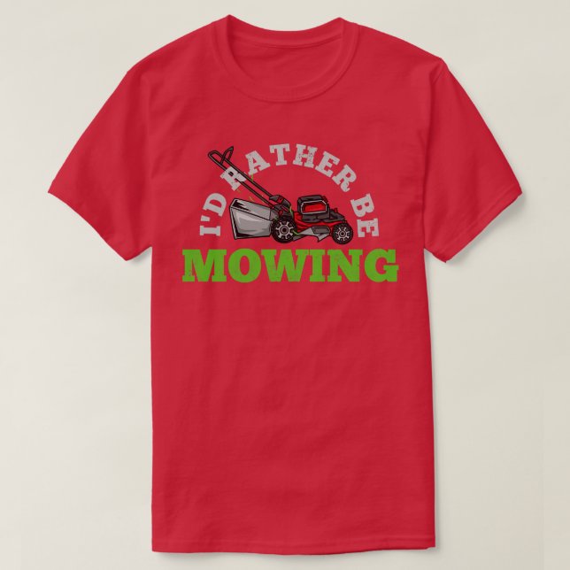 T-shirt Jardin de tondeuse de pelouse (Design devant)