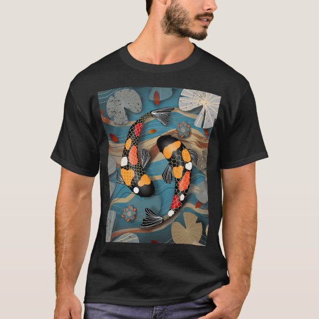 T-shirt Jardin d'eau de Koi (Devant)