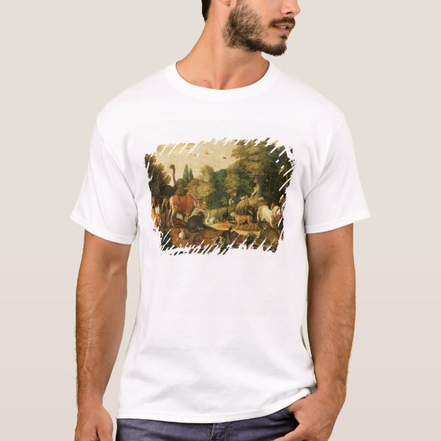 T-shirt Jardin d'Éden (huile sur la toile) (Devant)