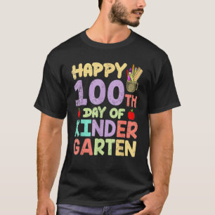 T-shirt Jardin D'Enfants 100E Jour Heureux 100 Jours De Sc