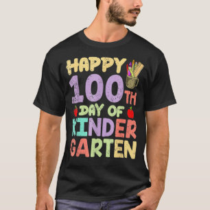 T-shirt Jardin D'Enfants 100E Jour Heureux 100 Jours De Sc
