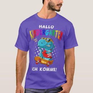 T-shirt Jardin d'enfants cadeau Dinosaur TRex Patinage d'e