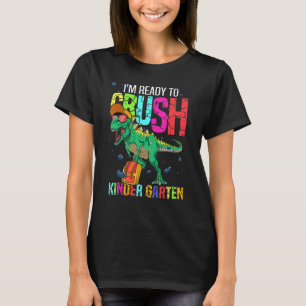 T-shirt Jardin D'Enfants Dinosaure Monster Camion Retour À