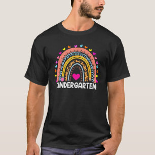 T-shirt Jardin d'enfants enseignant Boho Rainbow Leopard R
