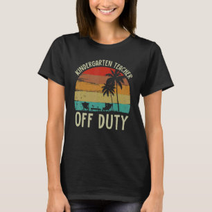 T-shirt Jardin D'Enfants Enseignant Hors Service Dernier J
