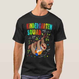 T-shirt Jardin D'Enfants Escadron Sloth Retour À L'École É