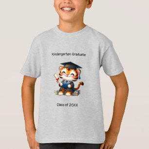 T-shirt Jardin d'enfants Garduen Graduate mignonne Tiger G