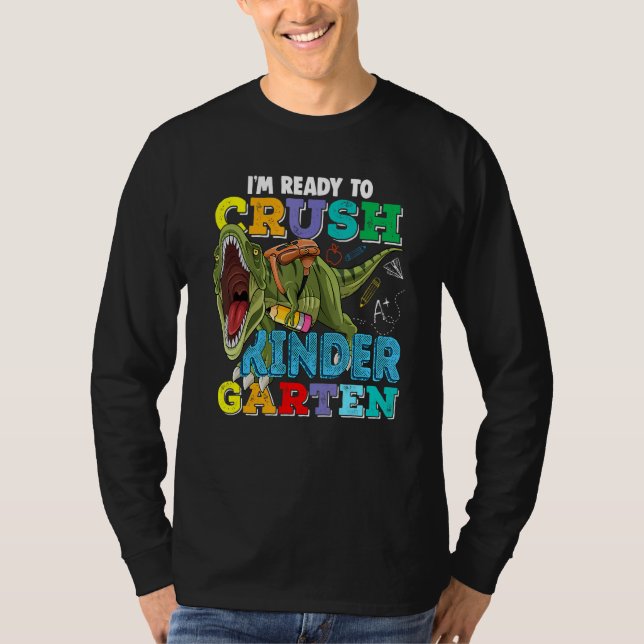 T-shirt Jardin D'Enfants Gratuits Dinosaure Rex Retour À L (Devant)