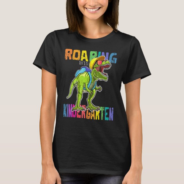 T-shirt Jardin D'Enfants Gratuits Dinosaure Rex Retour À L (Devant)