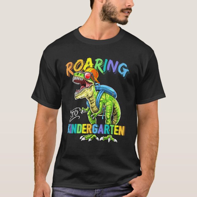T-shirt Jardin D'Enfants Gratuits Dinosaure Rex Retour À L (Devant)
