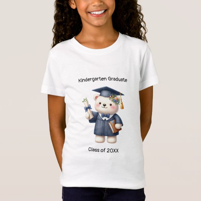 T-Shirt Jardin d'enfants Jeune fille Graduate mignonne our (Devant)