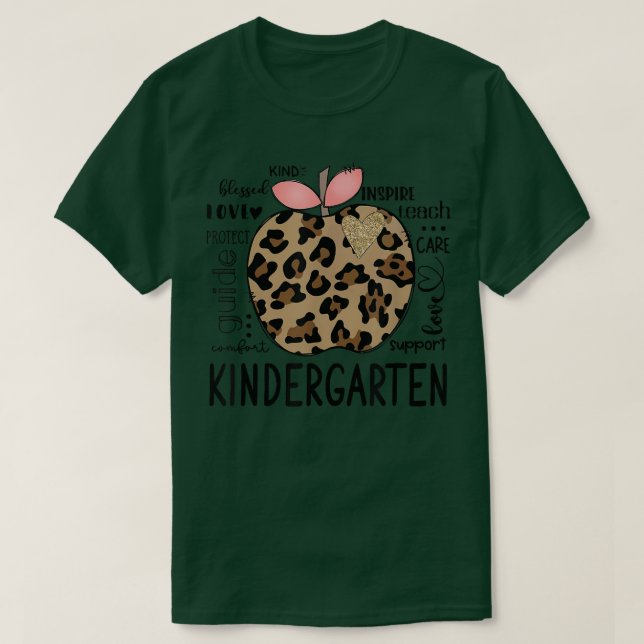 T-shirt Jardin d'enfants Leopard Pomme Appréciation de l'e (Design devant)