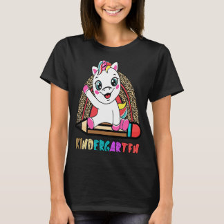 T-shirt jardin d'enfants Leopard Rainbow Girls Boys Unicor