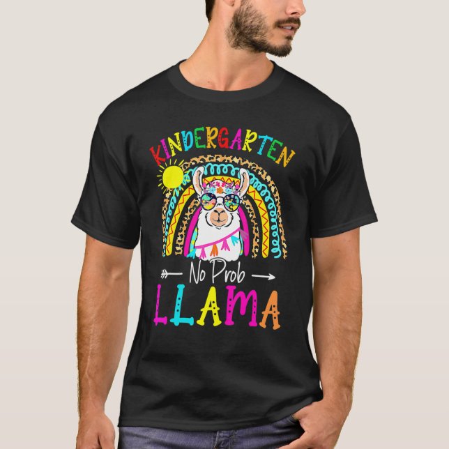 T-shirt Jardin D'Enfants Pas De Prob Llama Enseignant Reto (Devant)