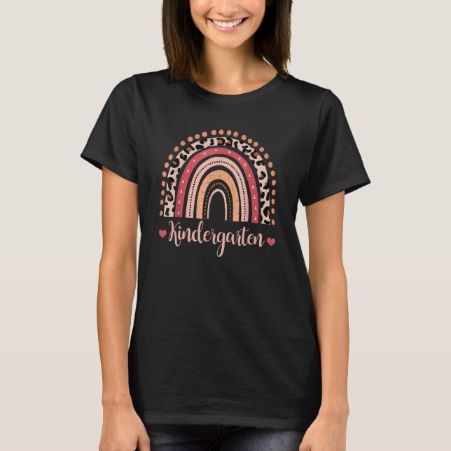 T-shirt Jardin D'Enfants Professeur Leopard Rainbow Premie (Devant)