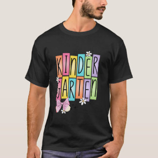 T-shirt Jardin d'enfants Retour à l'école Coquette Bow pou