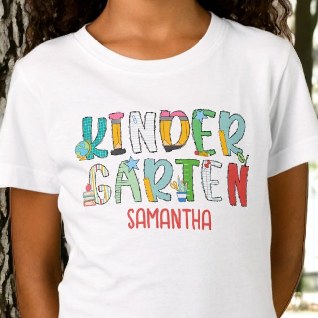 T-Shirt jardin d'enfants Retour à l'école Personnalisé (Créateur téléchargé)
