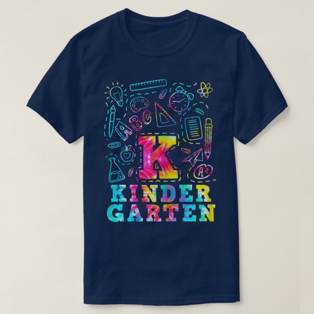 T-shirt Jardin d'enfants Tie Dye Hello Summer Time Back (Design devant)