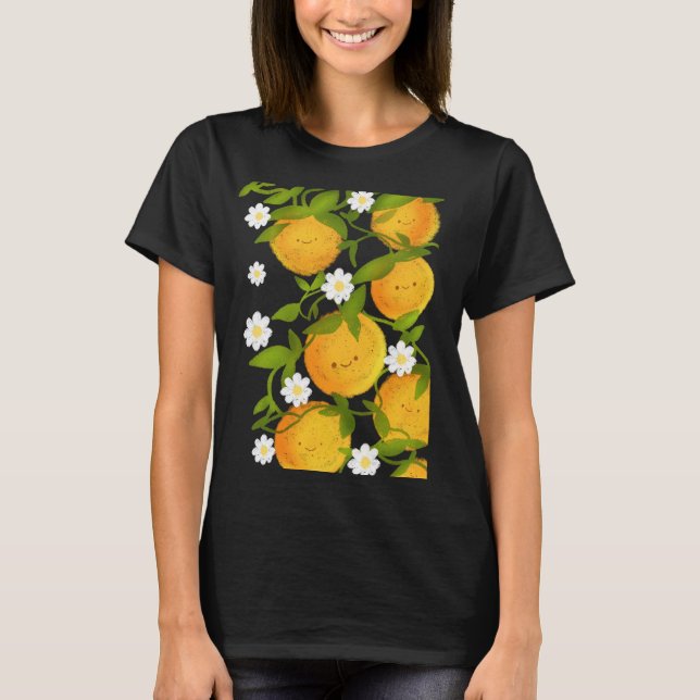 T-shirt Jardin des Oranges d'été (Devant)