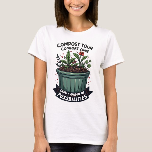 T-shirt Jardin Des Possibilités Citation Motivationnelle (Devant)