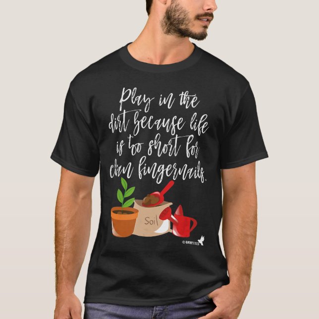 T-shirt Jardin Design Jouer Dans Le Coeur (Devant)
