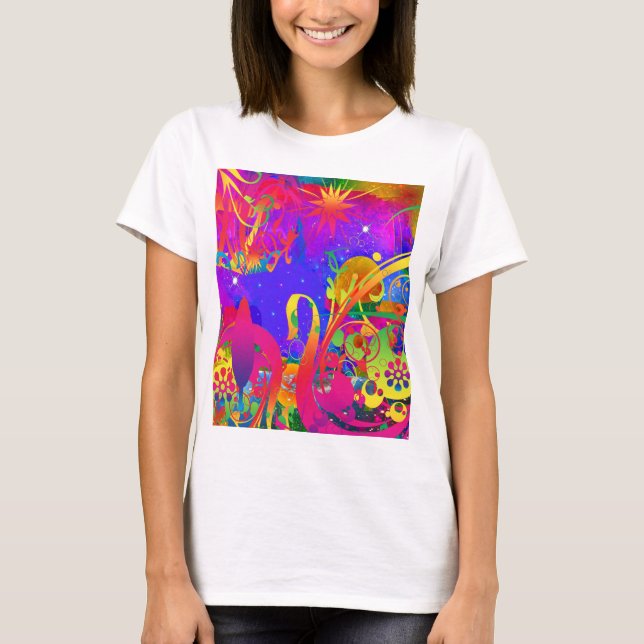 T-shirt Jardin d'été magique (Devant)