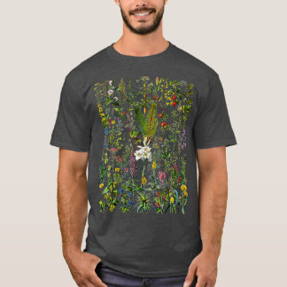 T-shirt Jardin du Plante de fleurs vintages