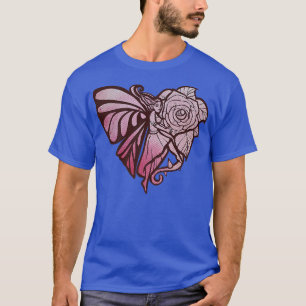 T-shirt Jardin Fairy de style vintage Rose