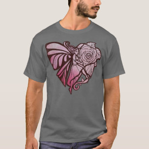 T-shirt Jardin Fairy de style vintage Rose