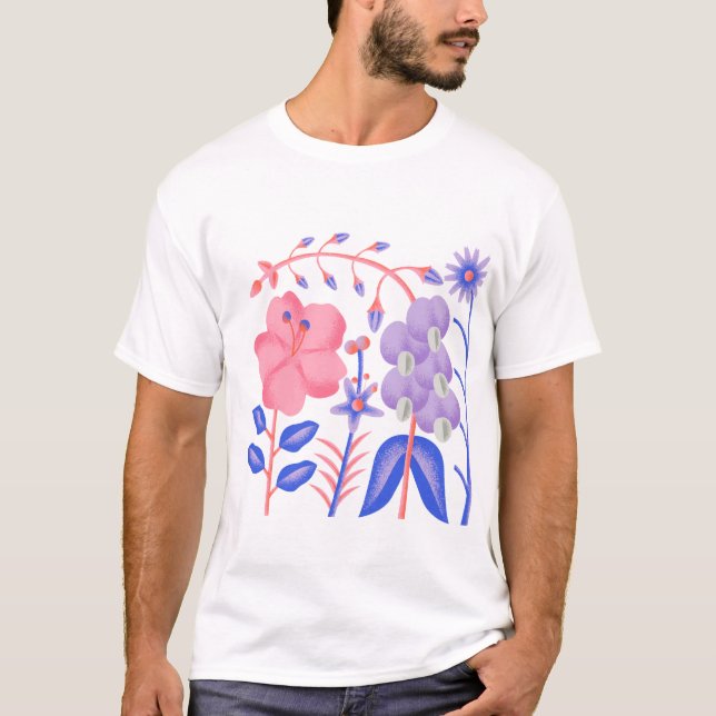 T-shirt "Jardin Fleur Pastel" (Devant)